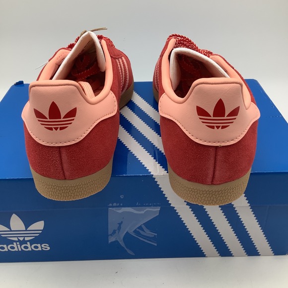 Adidas Gazelle W Womens Suede Sneakers‎ Scarlet Glow Pink Gum Bottom Size 8 New - Picture 4 of 7